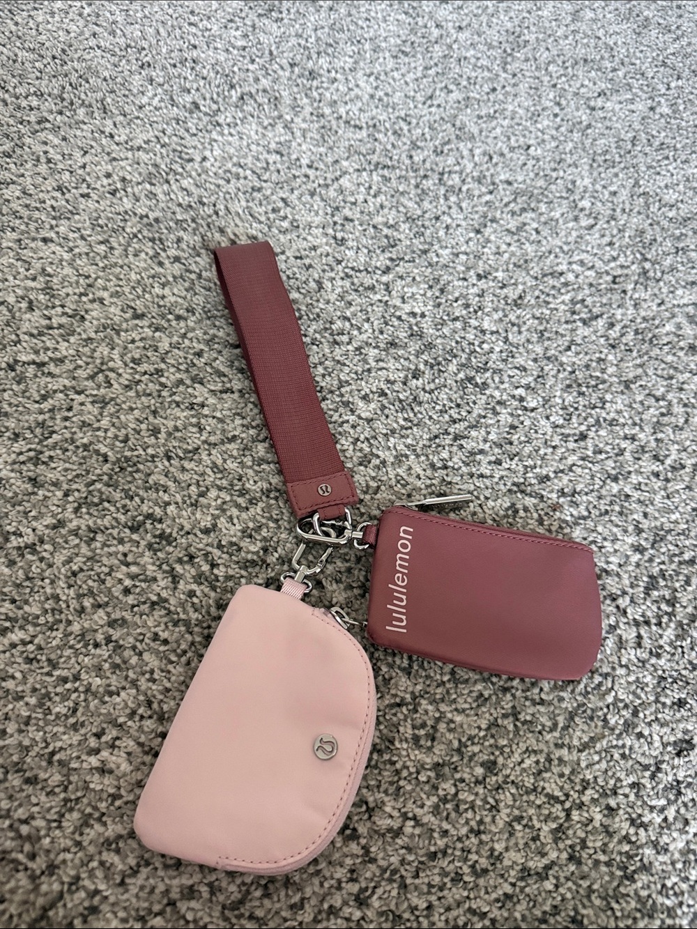 NWOT Lululemon Dual Pouch Wristlet - pink